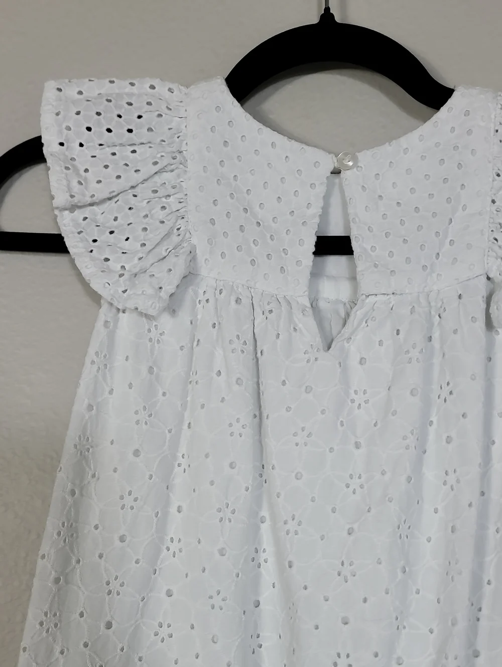 Tucker & Tate Eyelet White Dress Girls Size 7 Cotton Cottagecore Family Photo